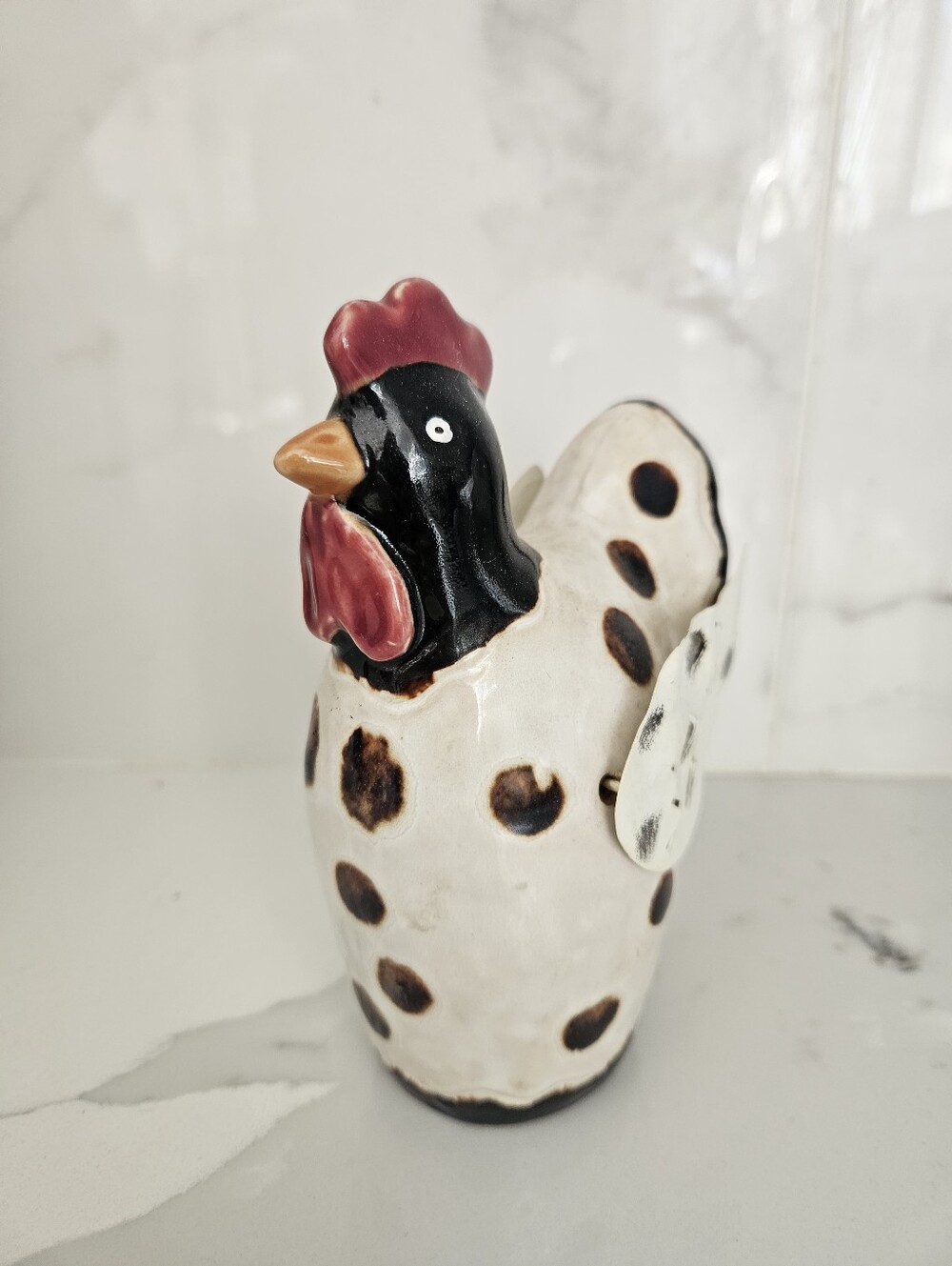 Handcrafted Polka Dot Ceramic Hen